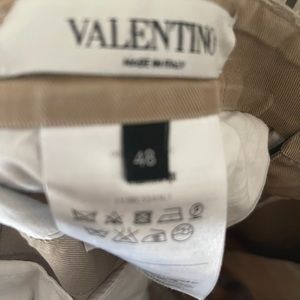 Valentino cotton side stripe trousers.